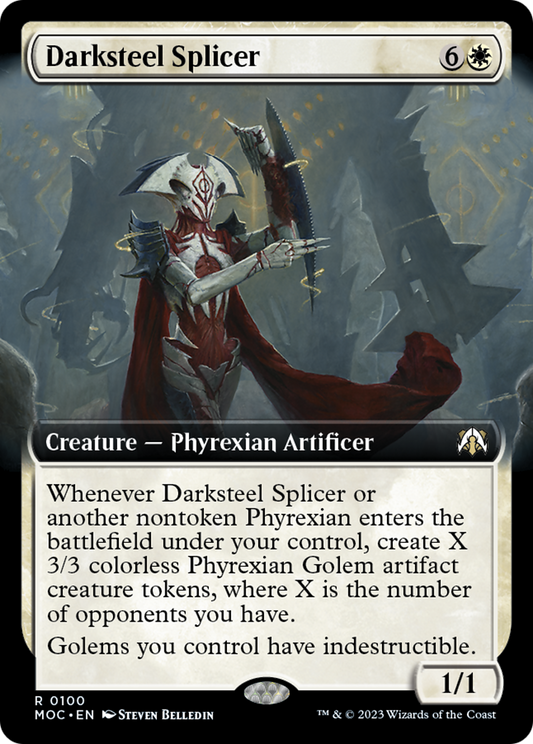 Darksteel Splicer (Extended Art) [March of the Machine Commander] [Foil]