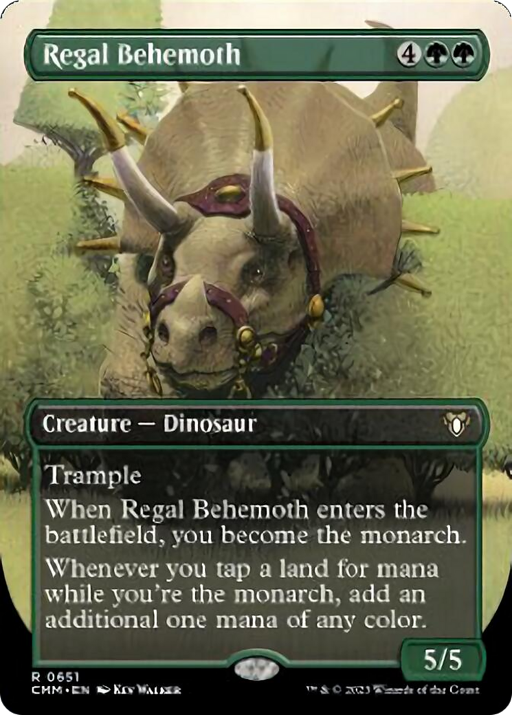 Regal Behemoth (Borderless Alternate Art) [Commander Masters] [Foil]