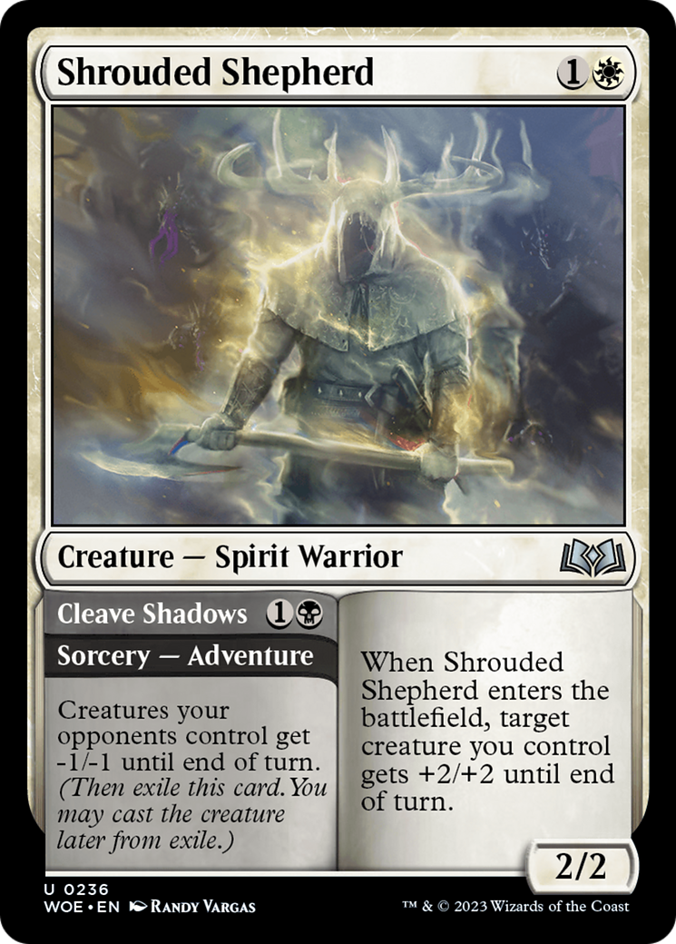 Shrouded Shepherd // Cleave Shadows [Wilds of Eldraine] [Foil]