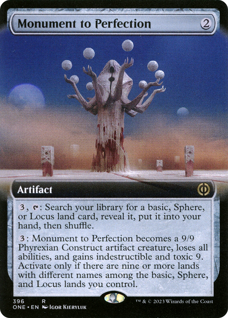 Monument to Perfection (Extended Art) [Phyrexia: All Will Be One] [Foil]