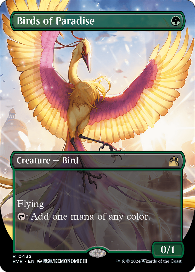 Birds of Paradise (Anime Borderless) [Ravnica Remastered] [Foil]