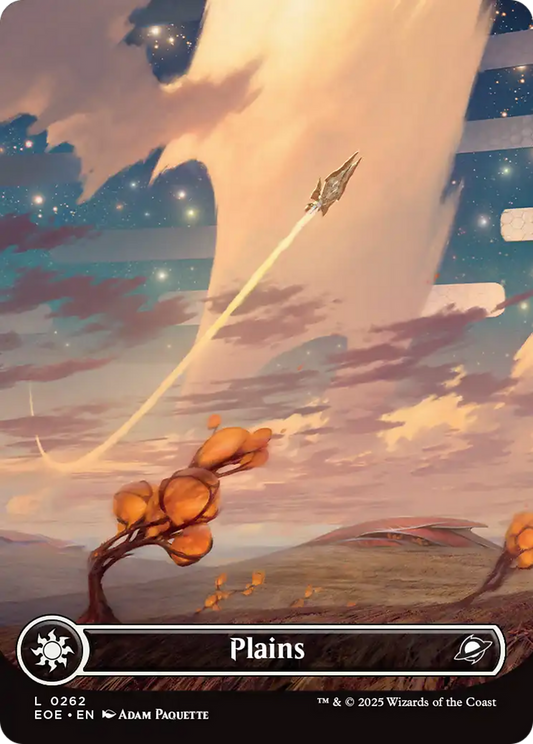 Plains (0262) (Borderless) [Edge of Eternities] [Foil]