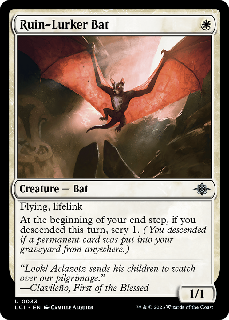 Ruin-Lurker Bat [The Lost Caverns of Ixalan] [Foil]