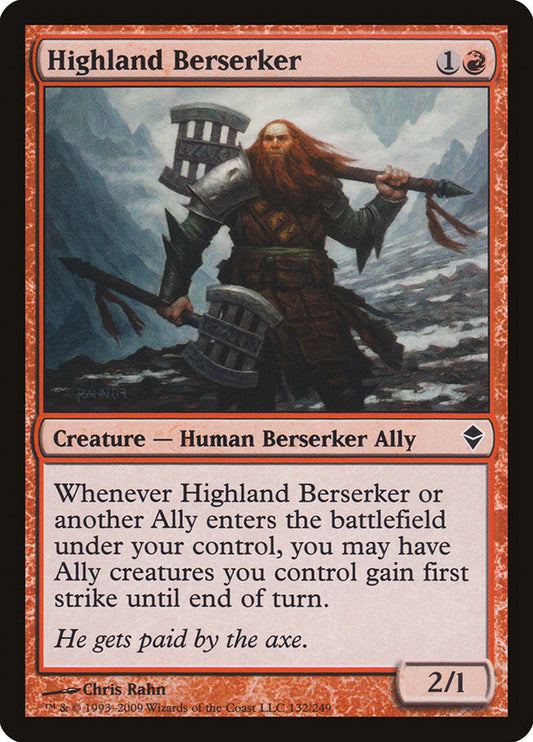 Highland Berserker [Zendikar] [Foil]