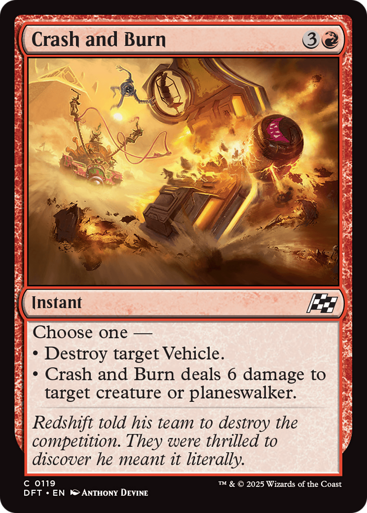 Crash and Burn [Aetherdrift] [Foil]