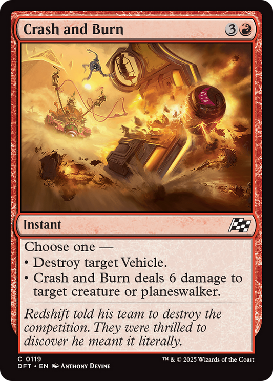Crash and Burn [Aetherdrift] [Foil]