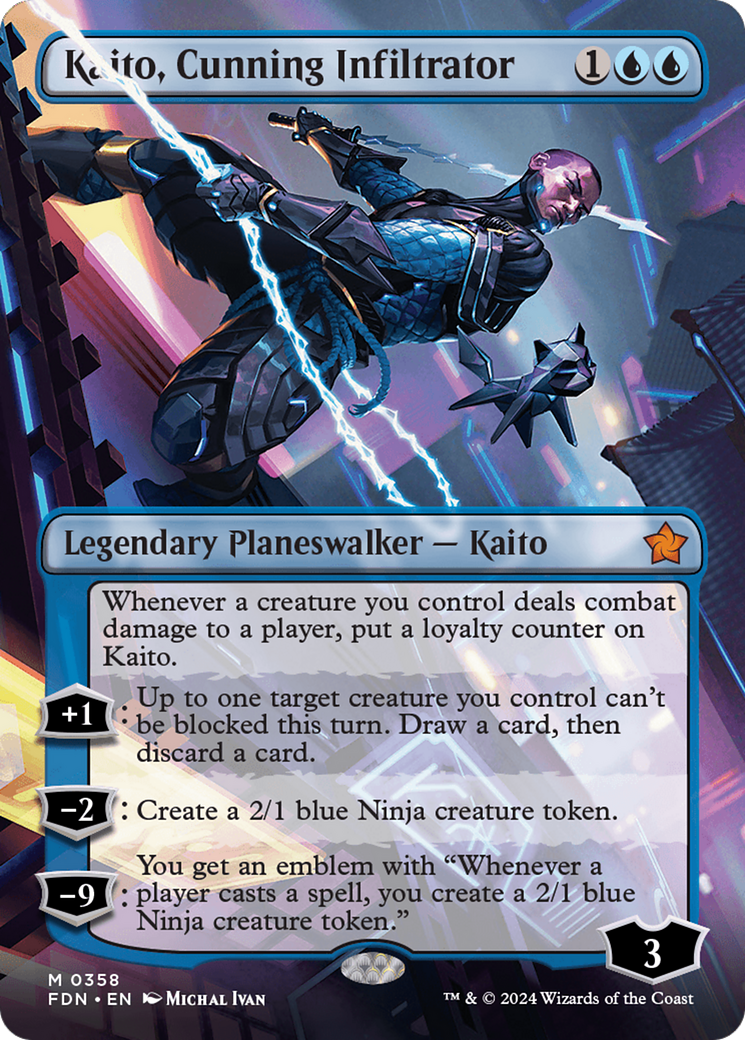 Kaito, Cunning Infiltrator (Borderless) [Foundations] [Foil]