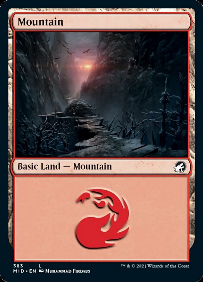 Mountain (383) [Innistrad: Midnight Hunt] [Foil]