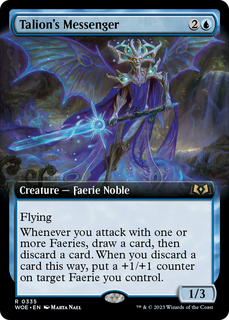 Talion's Messenger (Extended Art) [Wilds of Eldraine] [Foil]