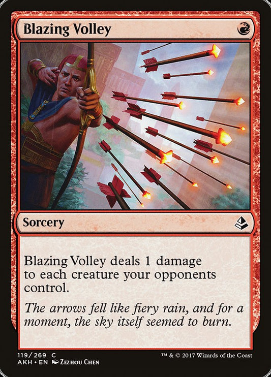 Blazing Volley [Amonkhet] [Foil]