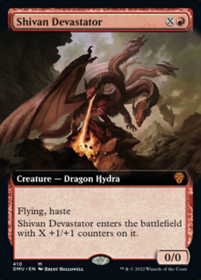 Shivan Devastator (Extended Art) [Dominaria United] [Foil]