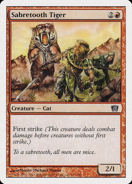 Sabretooth Tiger [Eighth Edition] [Foil]