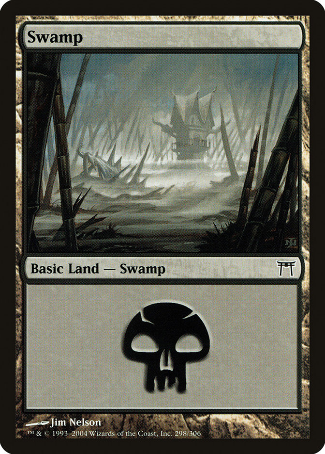 Swamp (298) [Champions of Kamigawa] [Foil]