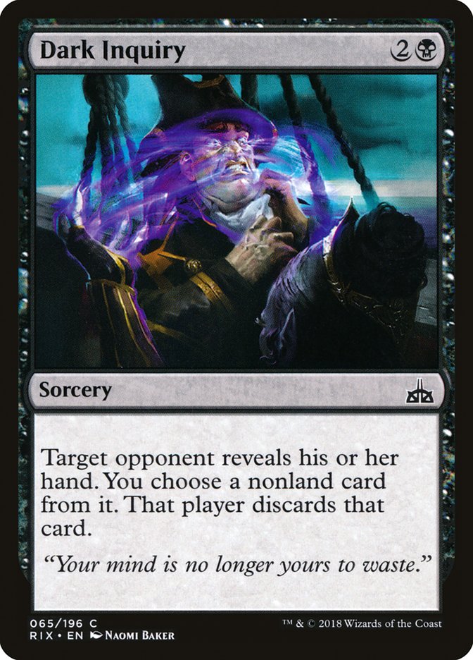 Dark Inquiry [Rivals of Ixalan] [Foil]