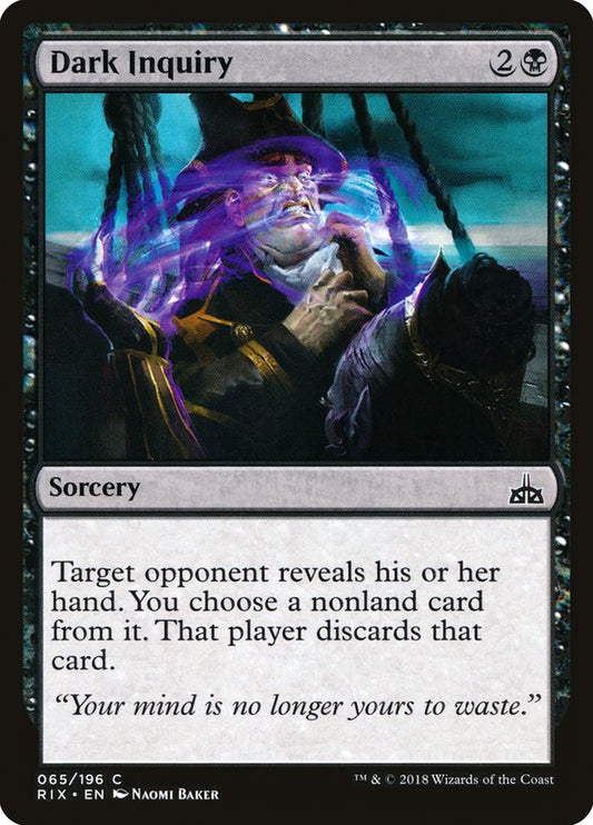 Dark Inquiry [Rivals of Ixalan] [Foil]