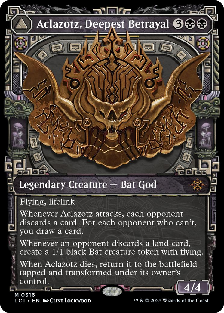 Aclazotz, Deepest Betrayal // Temple of the Dead (Showcase) [The Lost Caverns of Ixalan] [Foil]