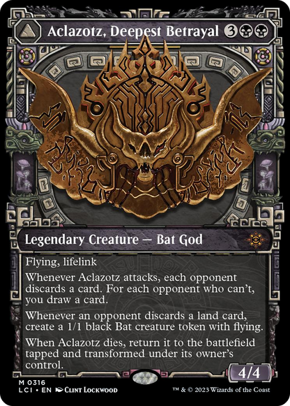 Aclazotz, Deepest Betrayal // Temple of the Dead (Showcase) [The Lost Caverns of Ixalan] [Foil]