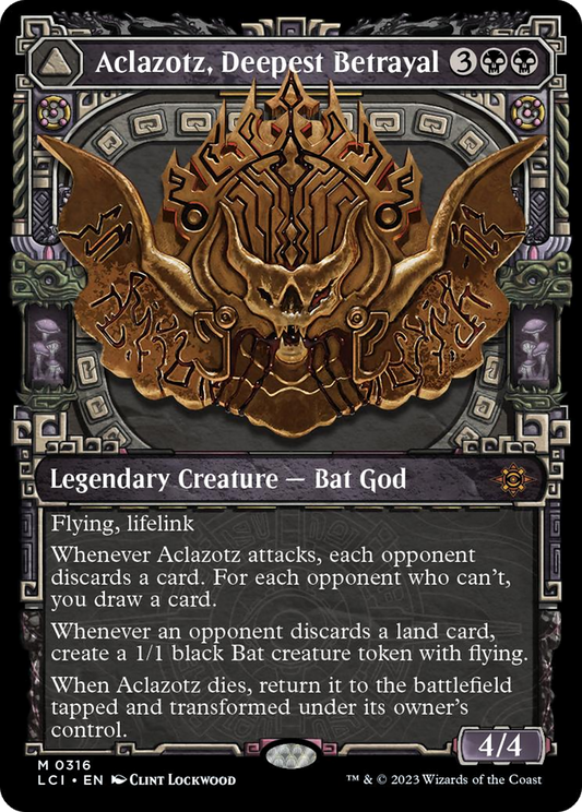 Aclazotz, Deepest Betrayal // Temple of the Dead (Showcase) [The Lost Caverns of Ixalan] [Foil]