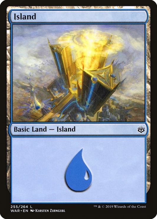 Island (255) [War of the Spark] [Foil]