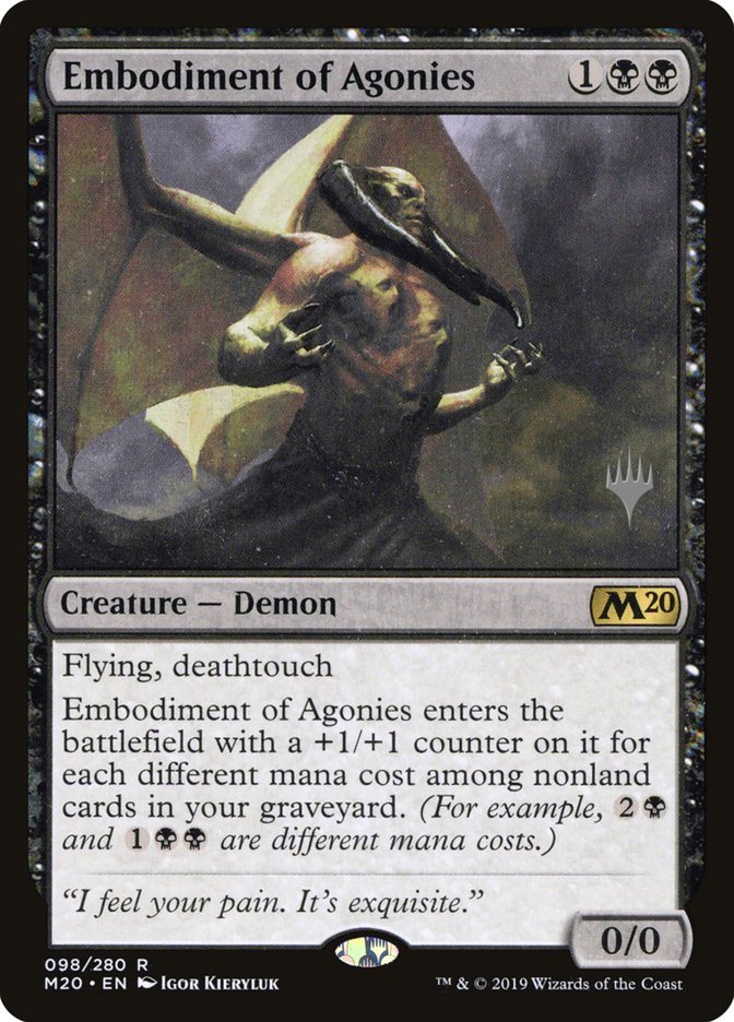 Embodiment of Agonies (Promo Pack) [Core Set 2020 Promos] [Foil]