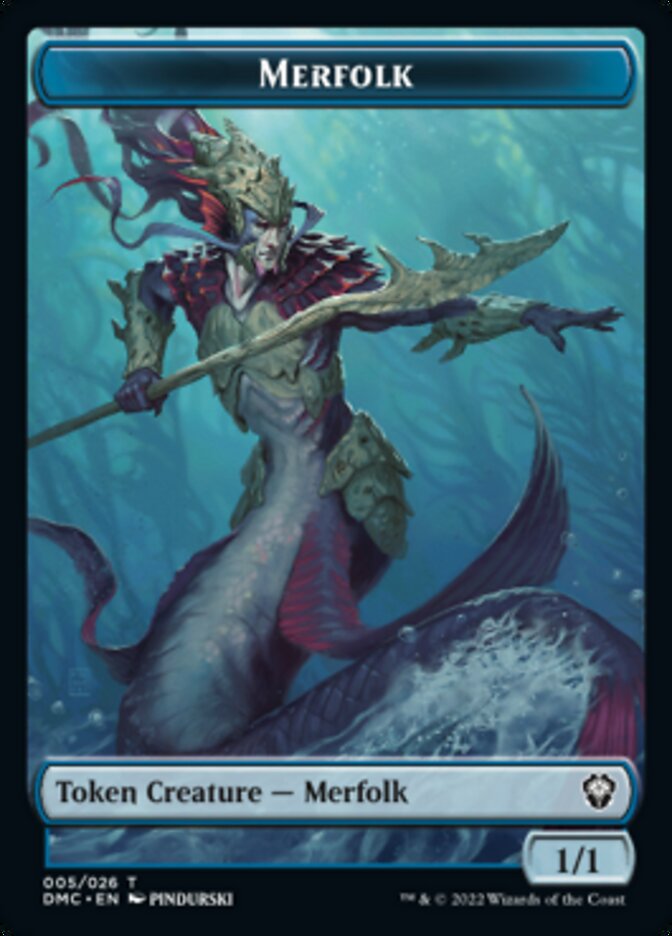 Merfolk Token [Dominaria United Commander Tokens] [Foil]