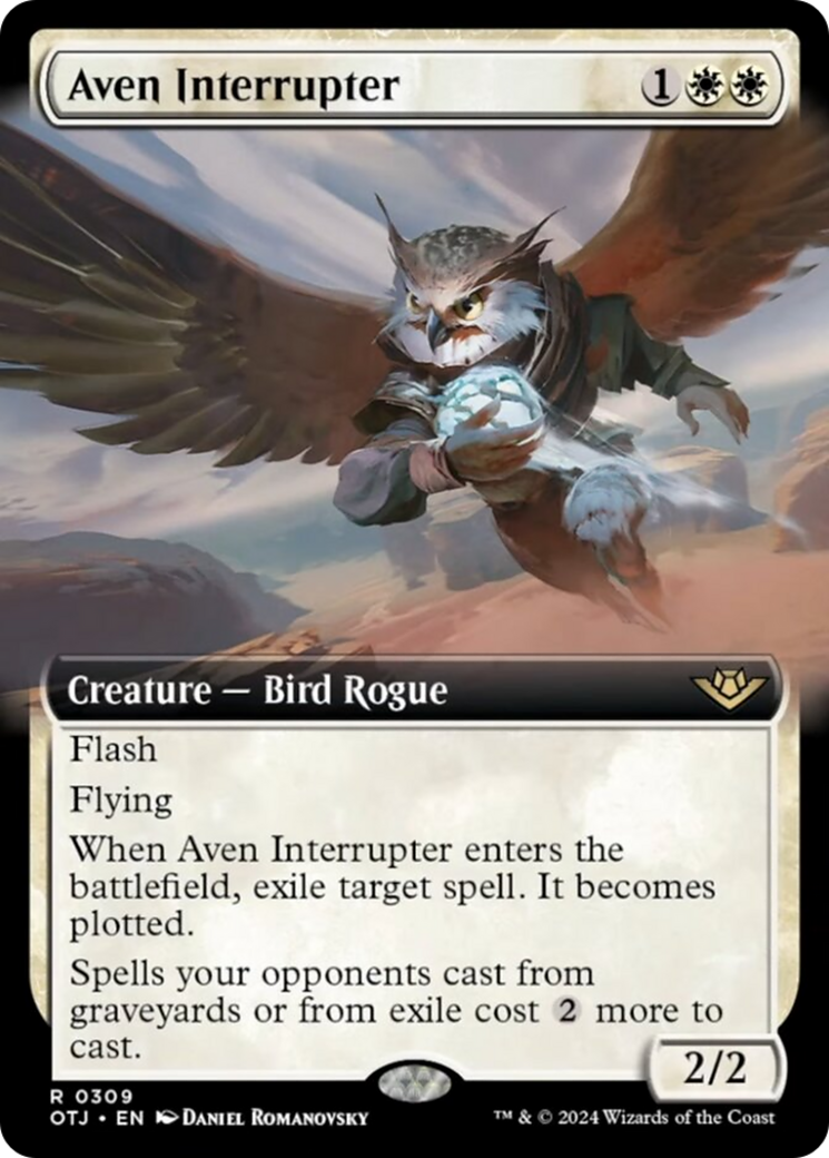 Aven Interrupter (Extended Art) [Outlaws of Thunder Junction] [Foil]