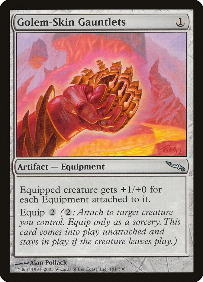 Golem-Skin Gauntlets [Mirrodin] [Foil]