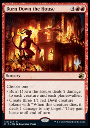 Burn Down the House (Promo Pack) [Innistrad: Midnight Hunt Promos] [Foil]