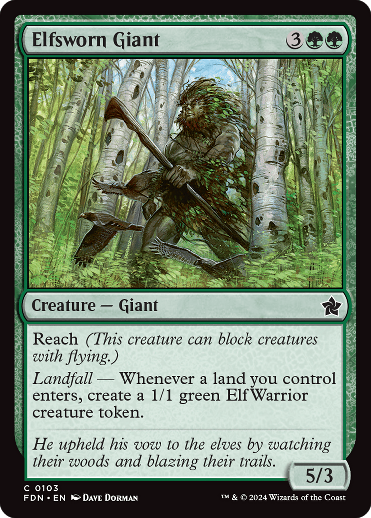 Elfsworn Giant [Foundations] [Foil]