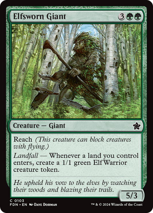 Elfsworn Giant [Foundations] [Foil]