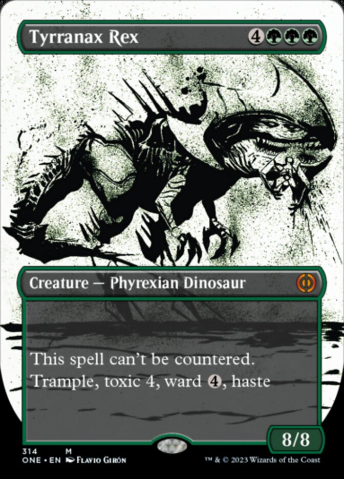 Tyrranax Rex (Borderless Ichor) [Phyrexia: All Will Be One] [Foil]