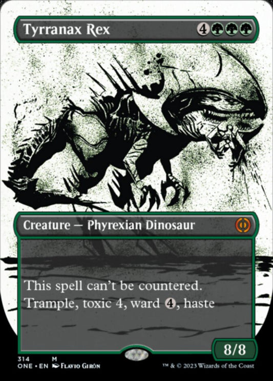 Tyrranax Rex (Borderless Ichor) [Phyrexia: All Will Be One] [Foil]