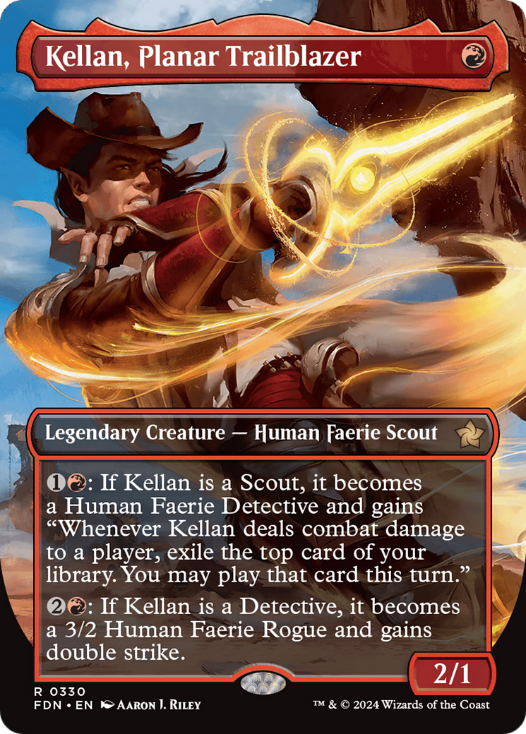 Kellan, Planar Trailblazer (Borderless) [Foundations] [Foil]