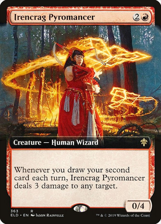 Irencrag Pyromancer (Extended Art) [Throne of Eldraine] [Foil]