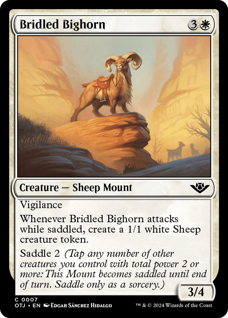 Bridled Bighorn [Outlaws of Thunder Junction] [Foil]