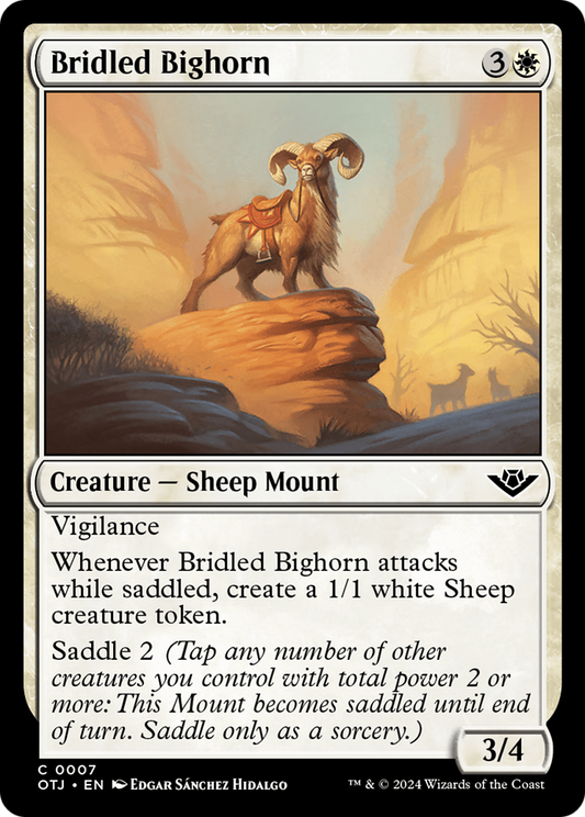 Bridled Bighorn [Outlaws of Thunder Junction] [Foil]