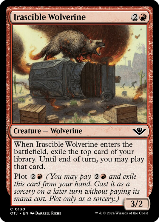 Irascible Wolverine [Outlaws of Thunder Junction] [Foil]