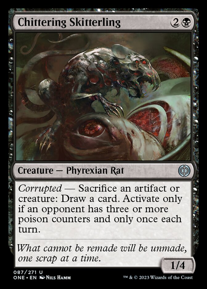 Chittering Skitterling [Phyrexia: All Will Be One] [Foil]