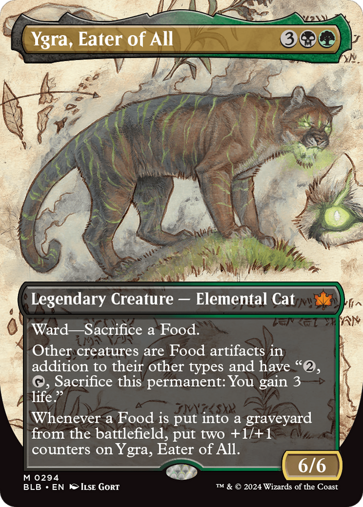 Ygra, Eater of All (Borderless) [Bloomburrow] [Foil]