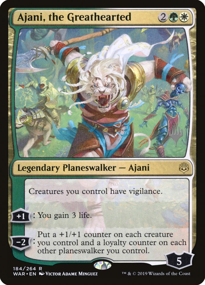 Ajani, the Greathearted (Promo Pack) [War of the Spark Promos] [Foil]