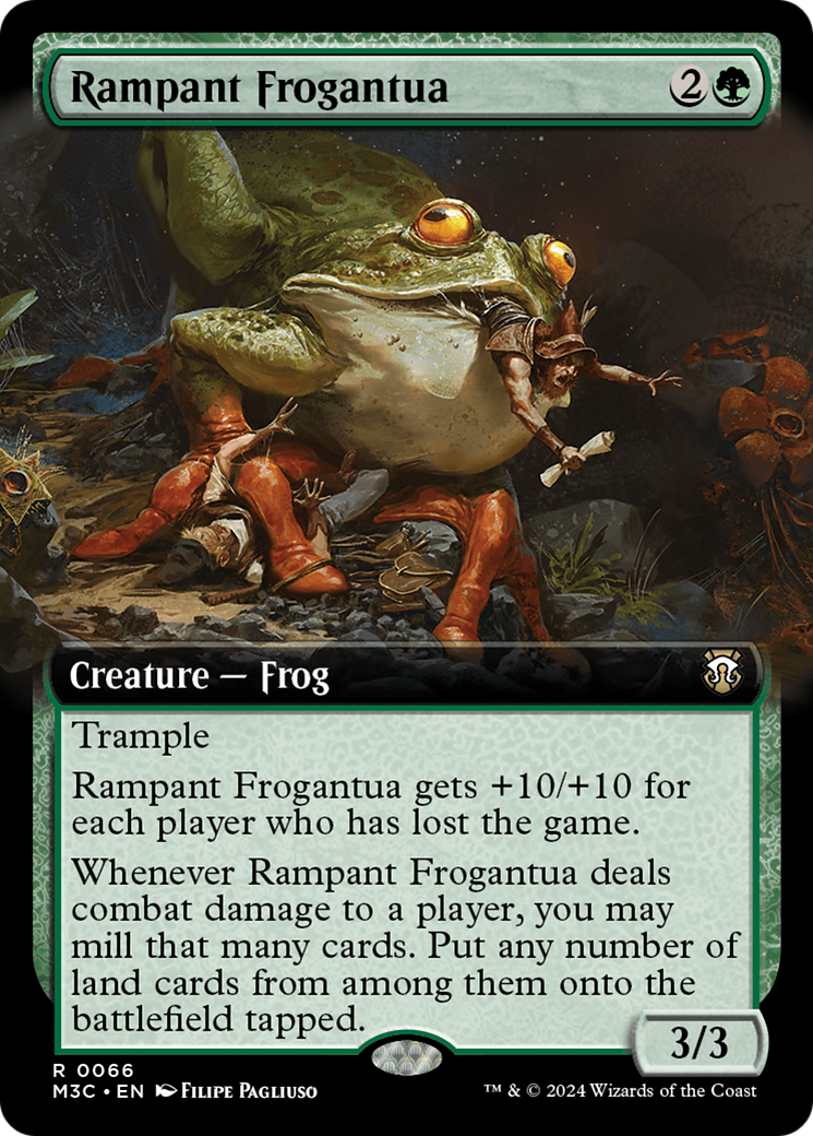 Rampant Frogantua (Extended Art) [Modern Horizons 3 Commander] [Foil]