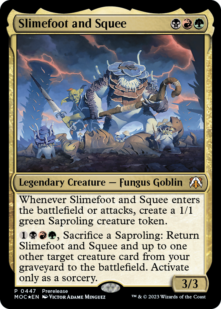 Slimefoot and Squee [March of the Machine Commander Prerelease Promos] [Foil]