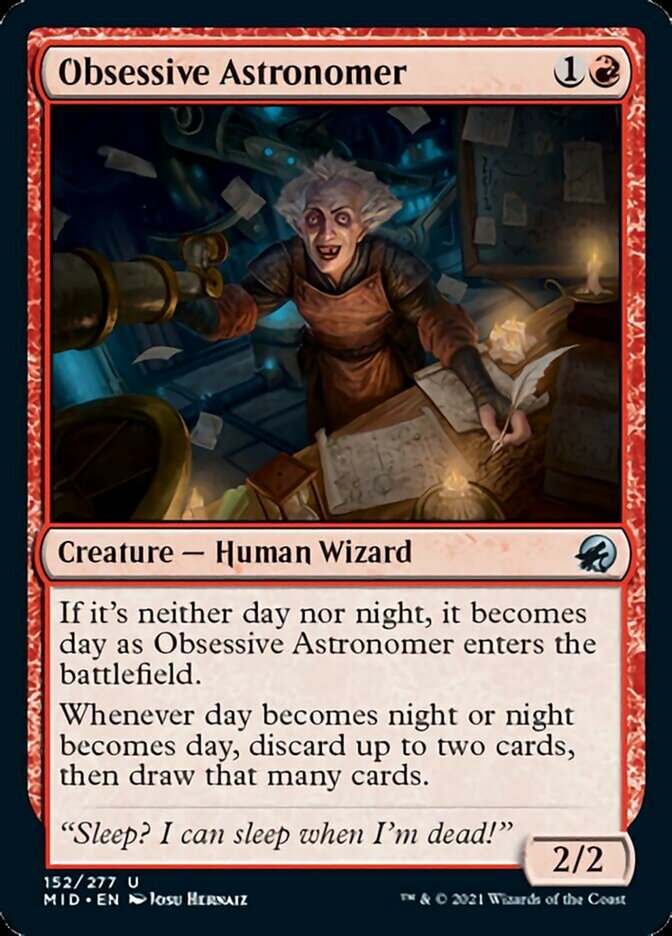 Obsessive Astronomer [Innistrad: Midnight Hunt] [Foil]