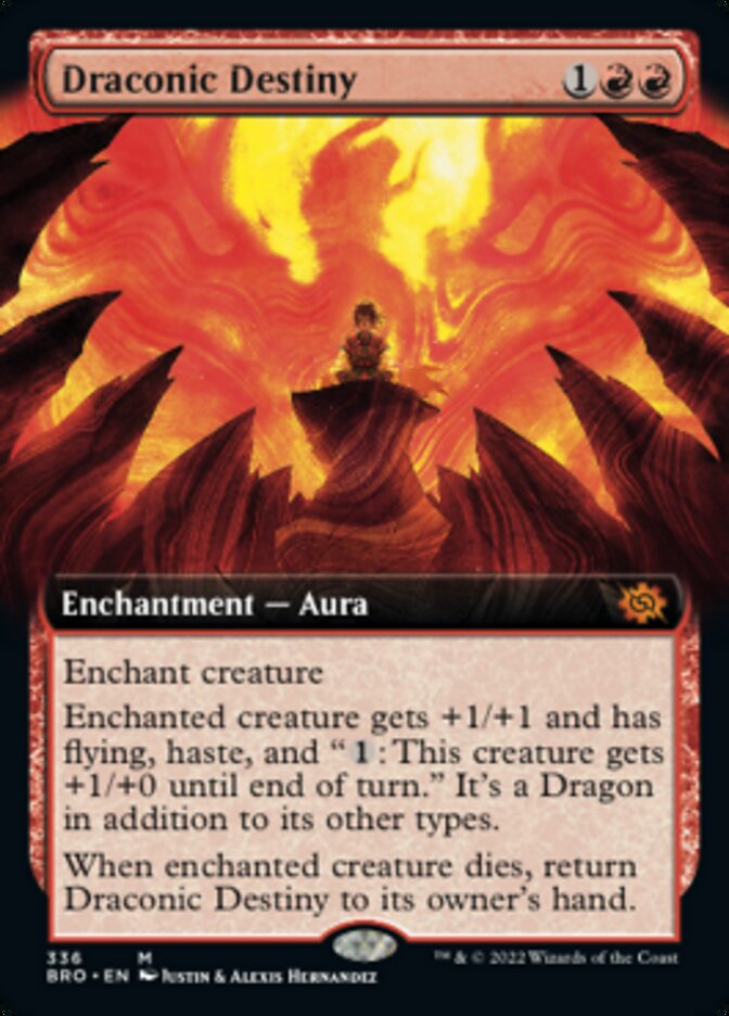 Draconic Destiny (Extended Art) [The Brothers' War] [Foil]