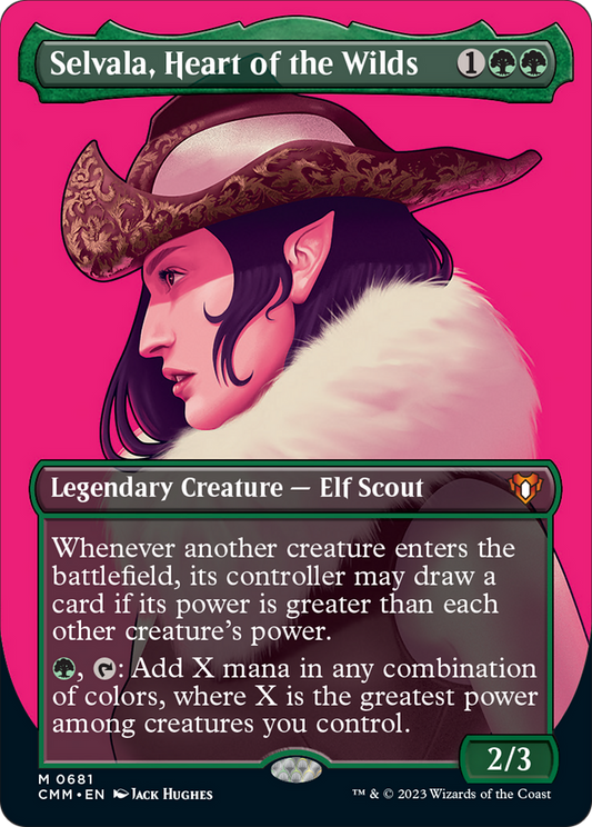 Selvala, Heart of the Wilds (Borderless Profile) [Commander Masters] [Foil]