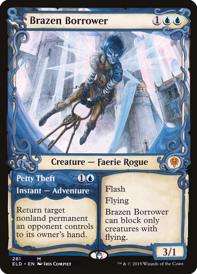 Brazen Borrower // Petty Theft (Showcase) [Throne of Eldraine] [Foil]