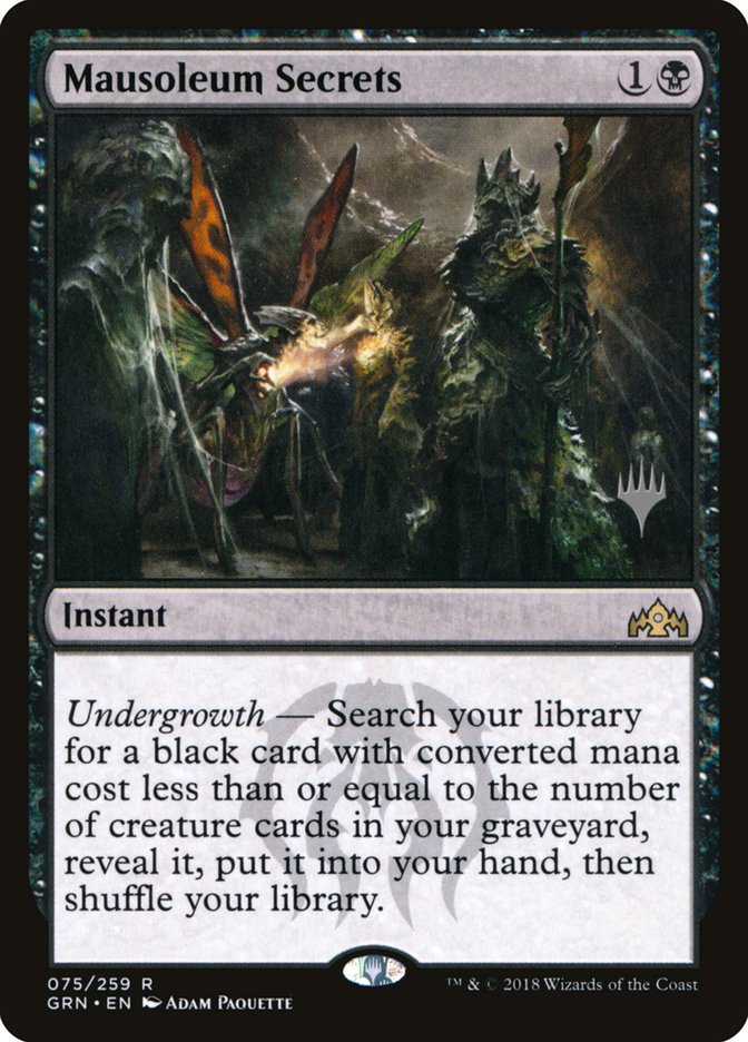 Mausoleum Secrets (Promo Pack) [Guilds of Ravnica Promos] [Foil]