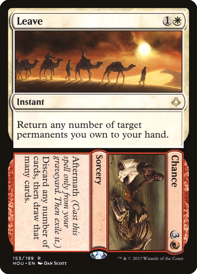 Leave // Chance [Hour of Devastation] [Foil]
