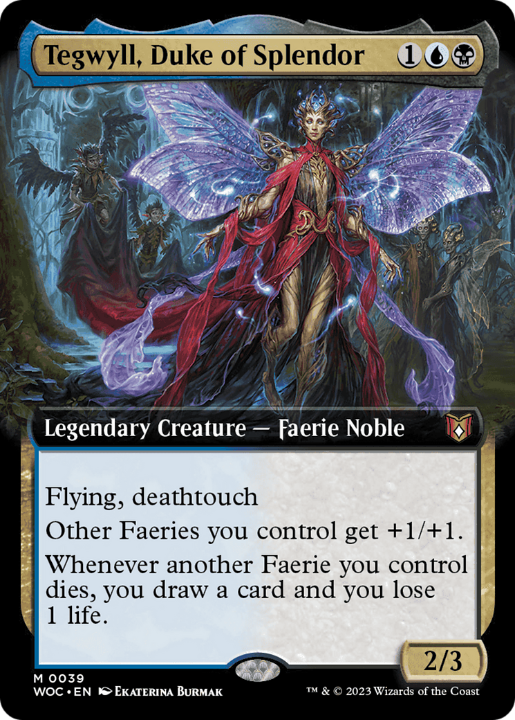 Tegwyll, Duke of Splendor (Extended Art) [Wilds of Eldraine Commander] [Foil]