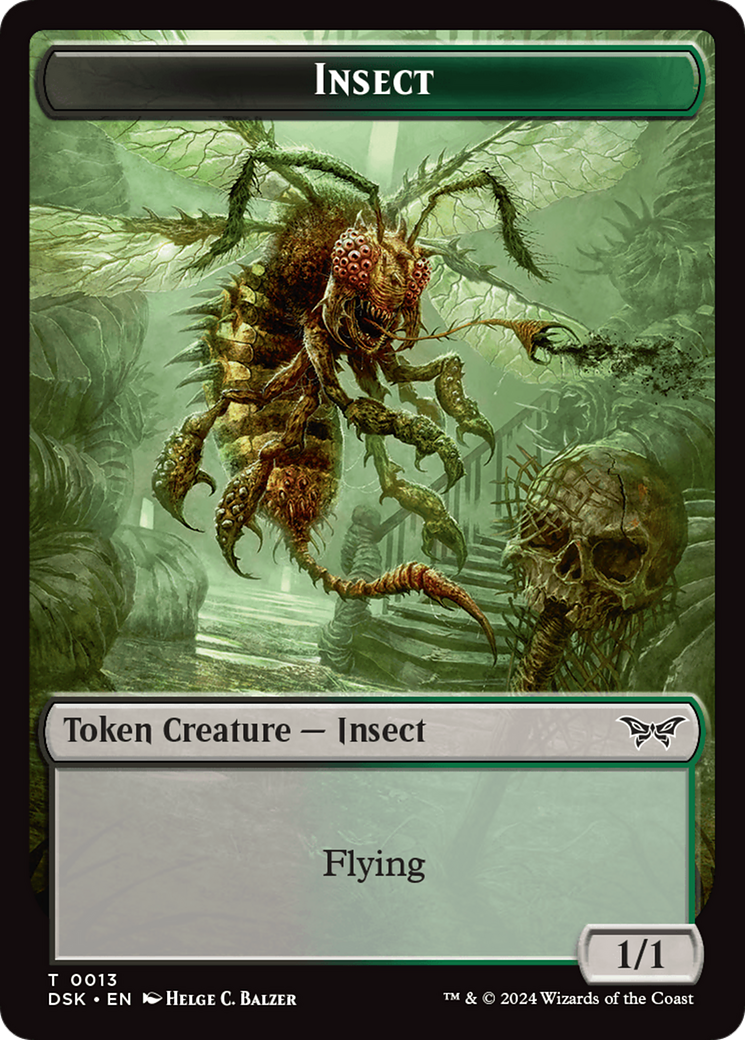 Insect (0013) Token [Duskmourn: House of Horror Tokens] [Foil]
